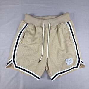 Mitchell & Ness Mesh Shorts Tan/Beige - Small - 2023 Collection